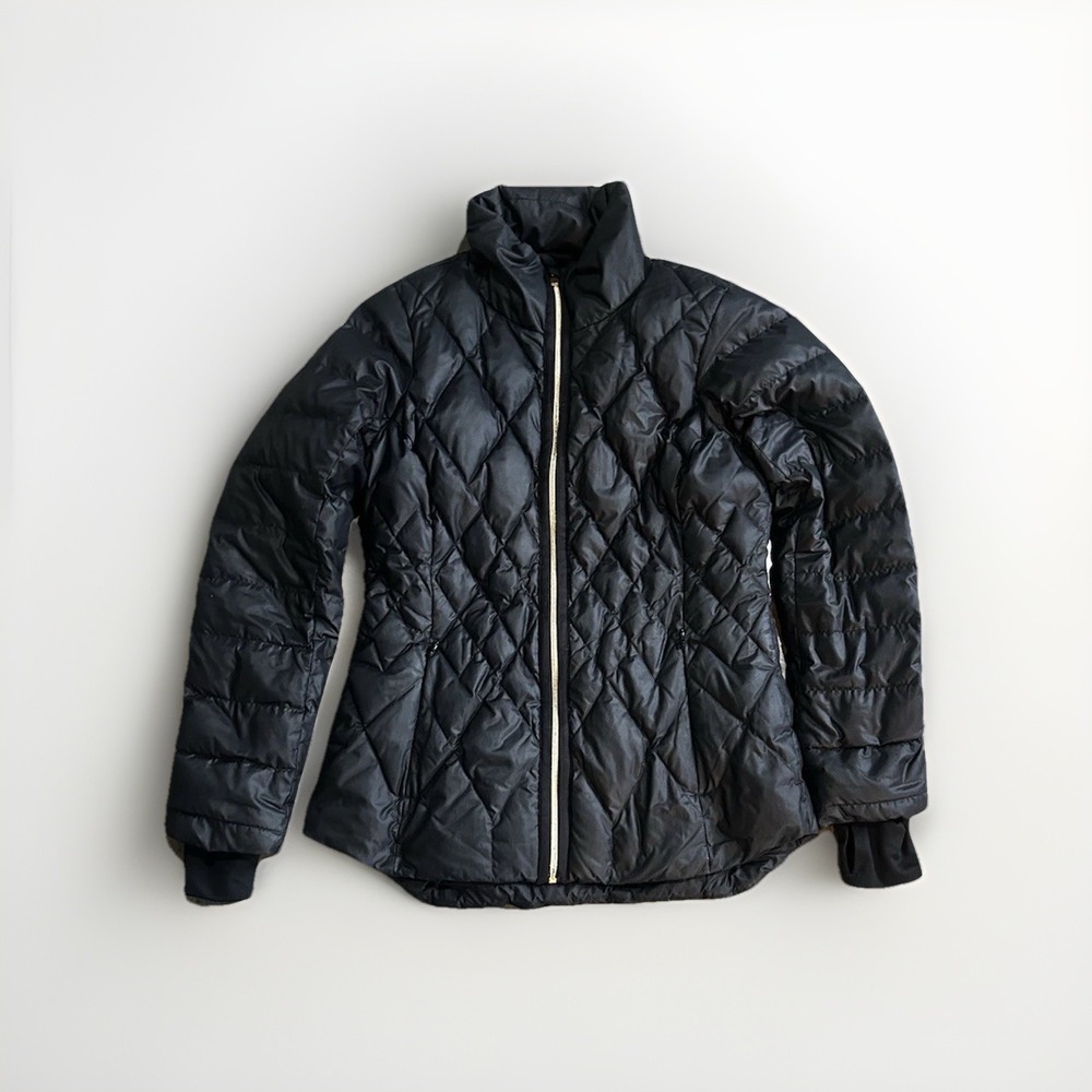 ATHLETA Women's RESPONSIBLE Black DOWN Puffer JACKET Black